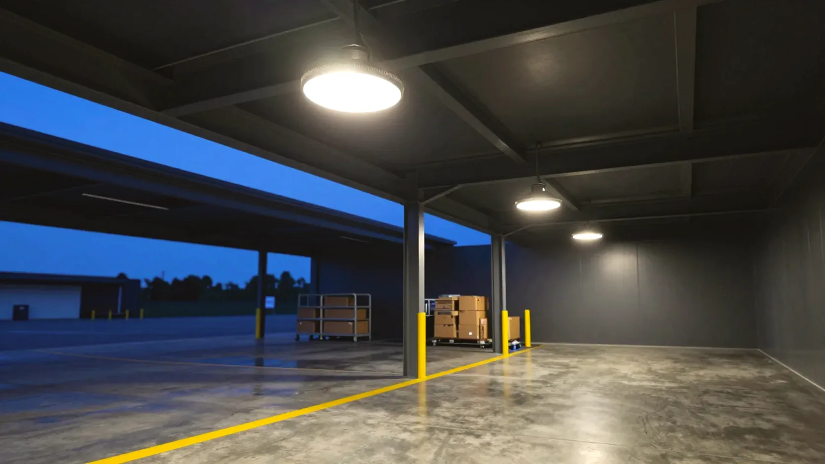 Warehouse lights in Midlothian EH